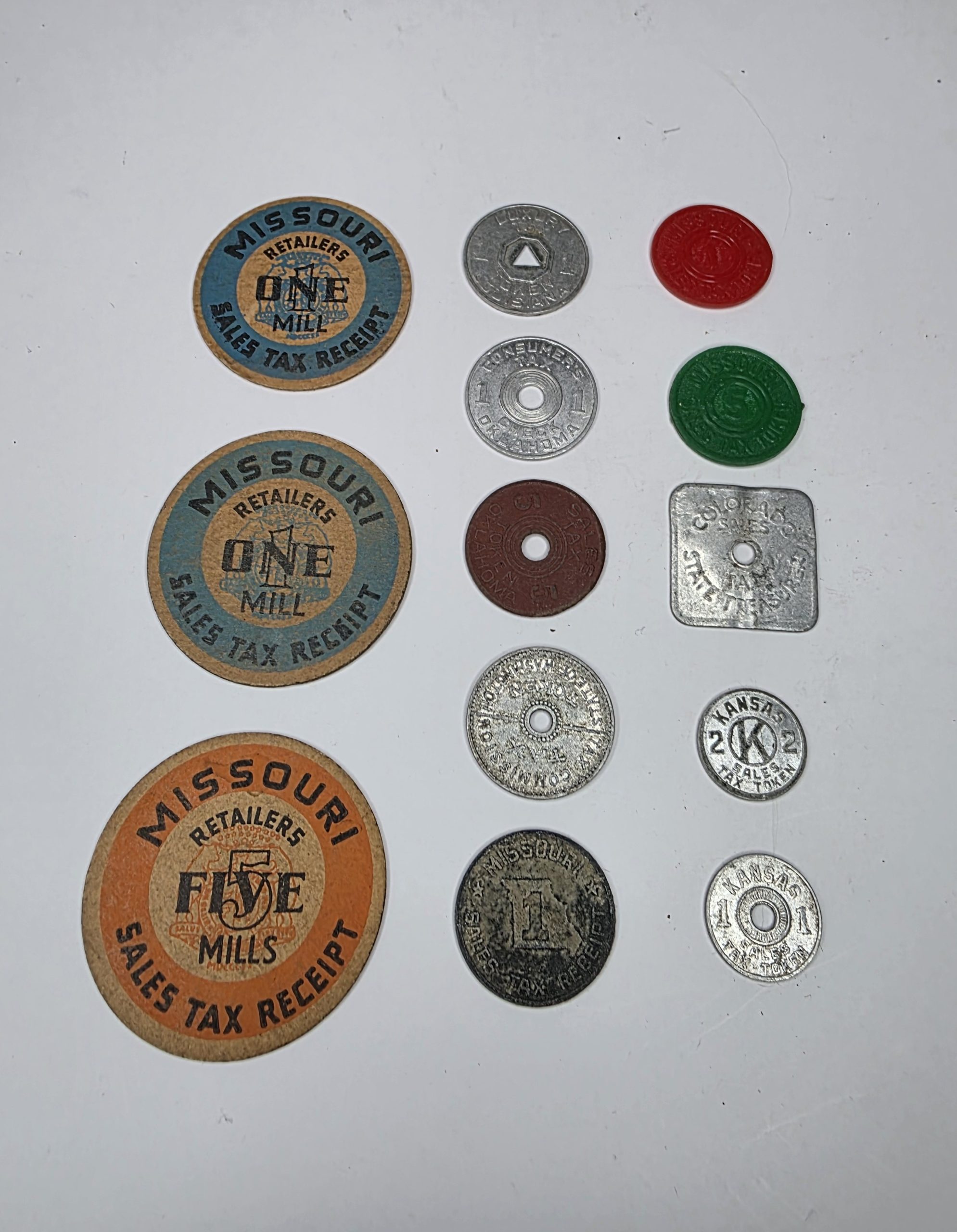 State Sales Tax Tokens(MO,KS,OK,WA,CO)