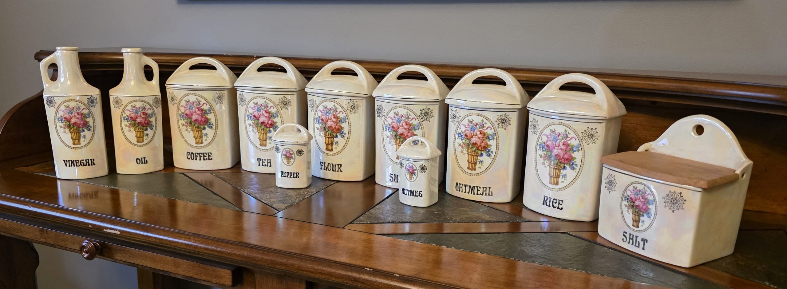 Antique Gerda Porcelain Lusterware Canister Set - Image 11
