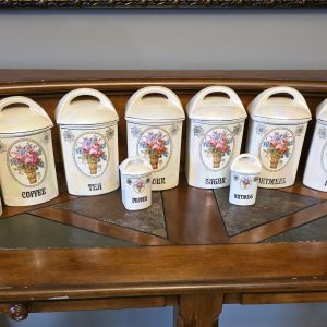Antique Gerda Porcelain Lusterware Canister Set