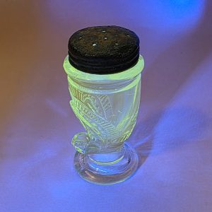 Antique Glass Salt Shaker (It Glows)