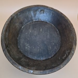 17" Primitive Hand Carved Wood Dough Bowl