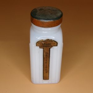 Vintage Milk Glass Spice Jar