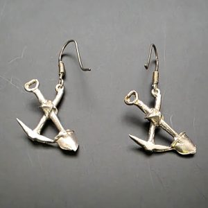 Sterling Silver Shovel & Pick Earrings