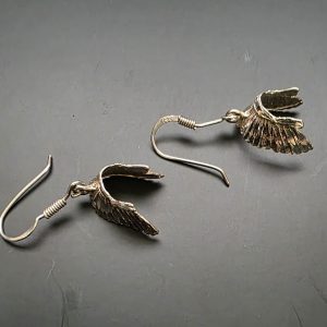 Sterling Silver Indian Headdress Earrings