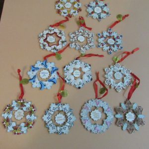 Danbury Mint "Sparkling Snowflakes" Christmas Ornaments Set